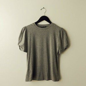 Shein Tee Shirt Basic Minimal Short Sleeve Cotton Trendy Women Gray Medium M